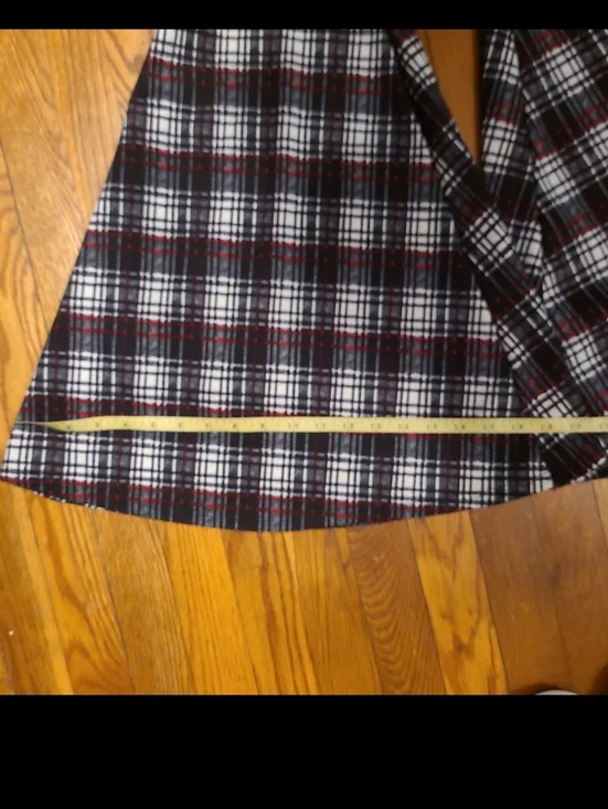 Hot Topic Black Plaid Flare Jumpsuit Pants Small Goth Punk - Picture 4 of 4